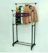 Special price double-pole floor-standing stainless steel clothes drying rack, movable, retractable and height-adjustable, home and hotel supplies Application Scenario